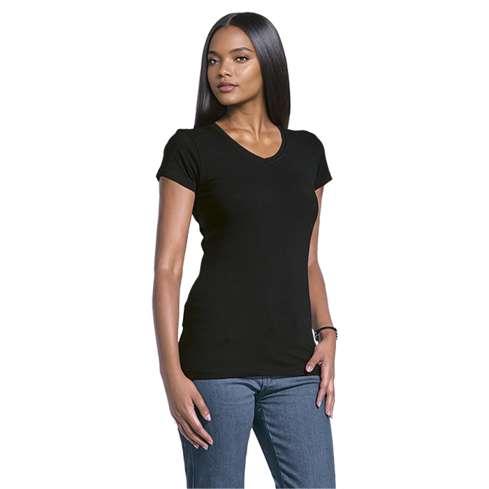Slim Fit V-Neck T-Shirt Ladies