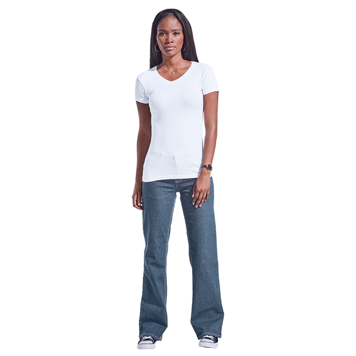 Slim Fit V-Neck T-Shirt Ladies