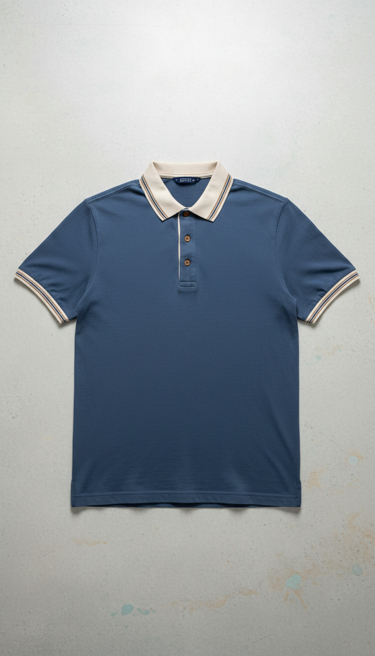 Cotton Polo Shirt with Tailored Fit