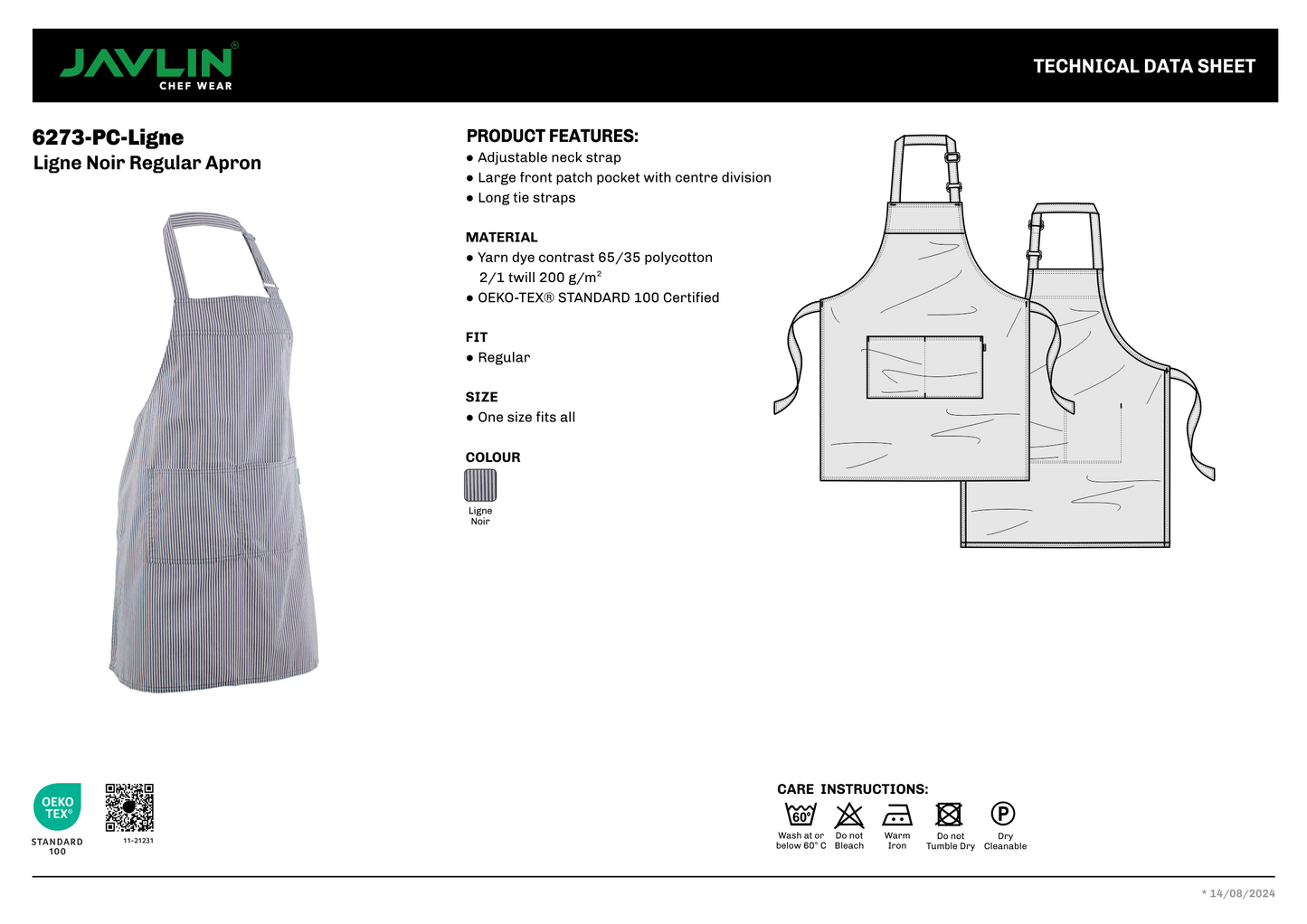 Ligne Noir Regular Apron