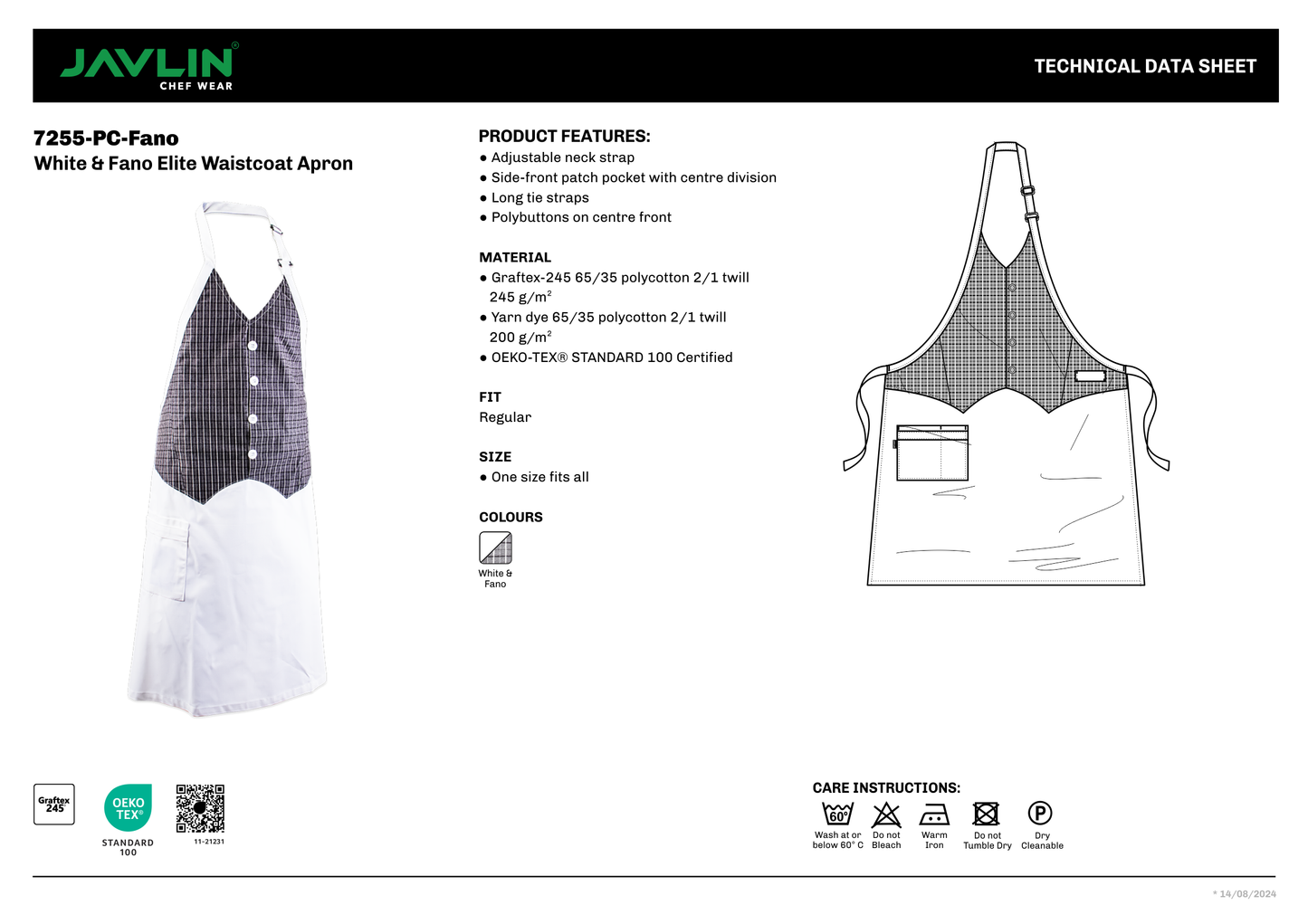 Black & Ligne Elite Waistcoat Apron
