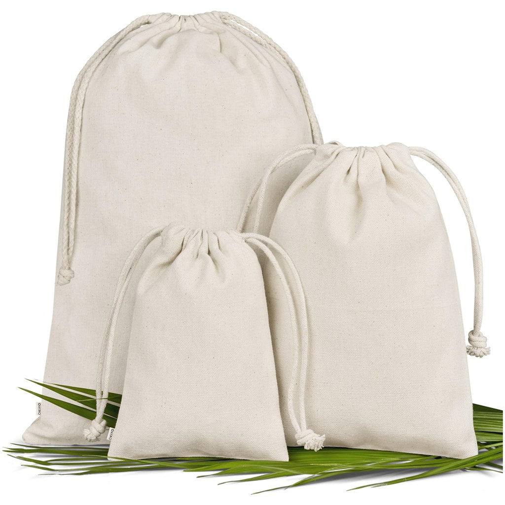 Chikara Maxi Cotton Drawstring Pouch