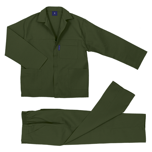 Barron Budget Poly Cotton Conti Suit - Bottle Green
