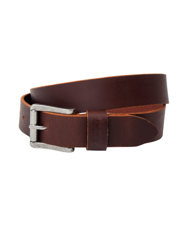 Elephant Adjustable Leather Belt Brown