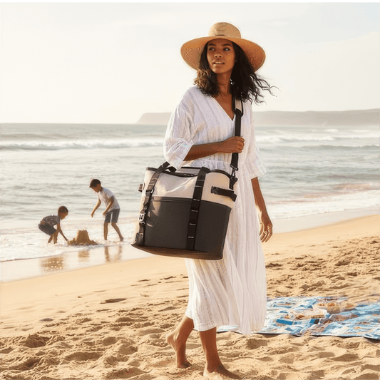 Andy Cartwright Cederberg 24-can cooler on the beach