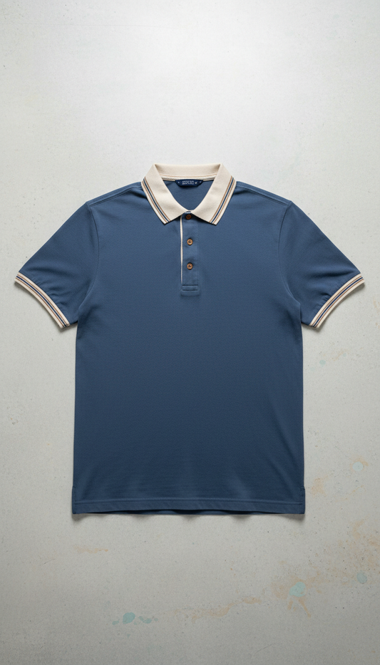 Cotton Polo Shirt with Tailored Fit