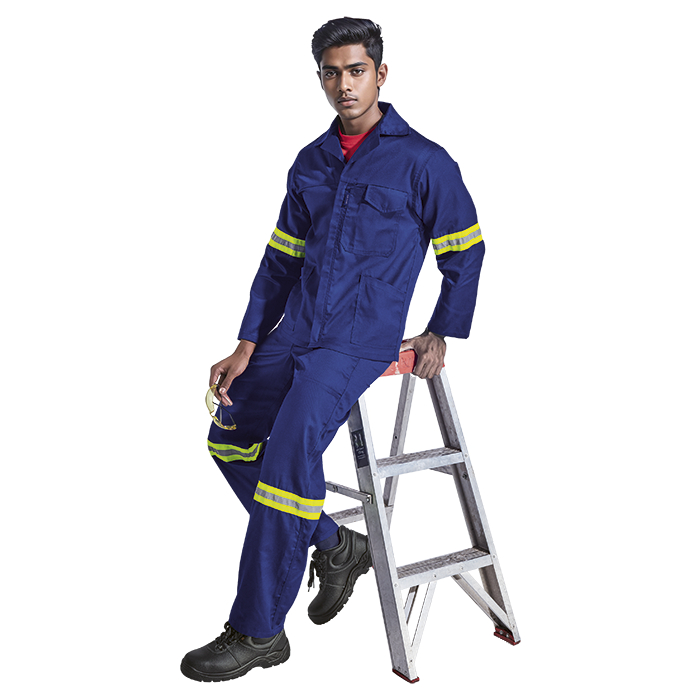 Barron Supreme Poly Cotton Conti Suit with Reflective