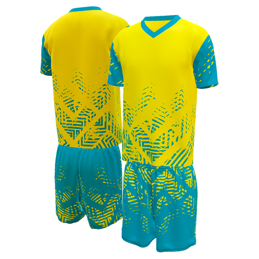 Custom Sublimated Kids V-Neck T-Shirt & Shorts Set