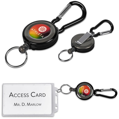 Swipe Retractable Badge Reel with Carabiner