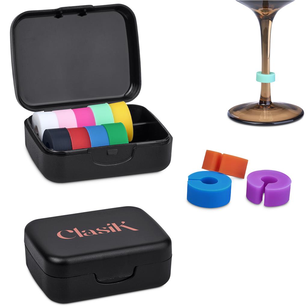 Clink Wine Glass Marker Rings Set