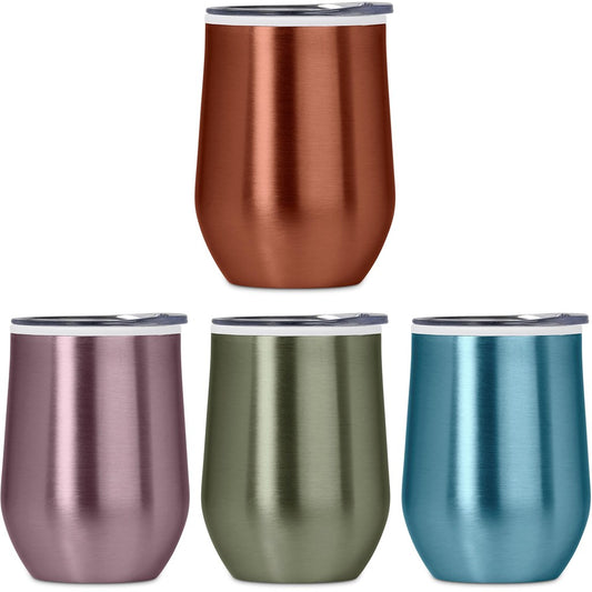 Vogue Madison Stainless Steel & Plastic Double-Wall Tumbler - 350ml