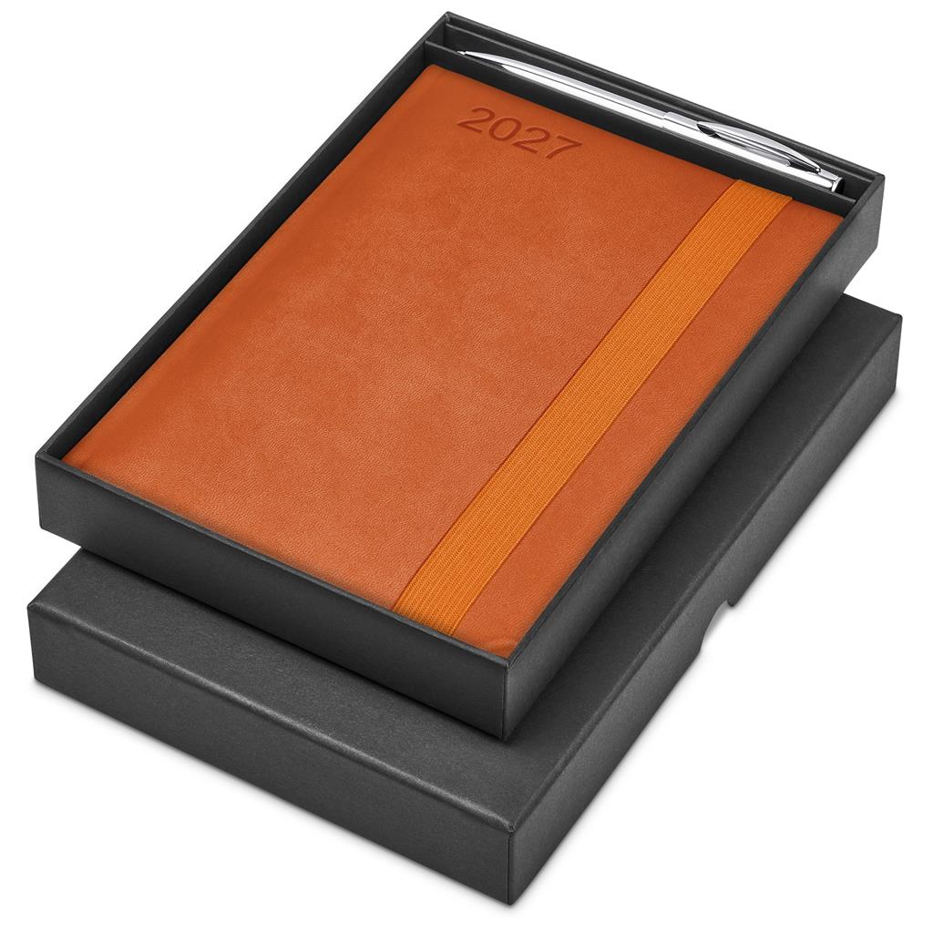 Altitude Advantage A5 2027 Diary And Cypher Pen Set Orange
