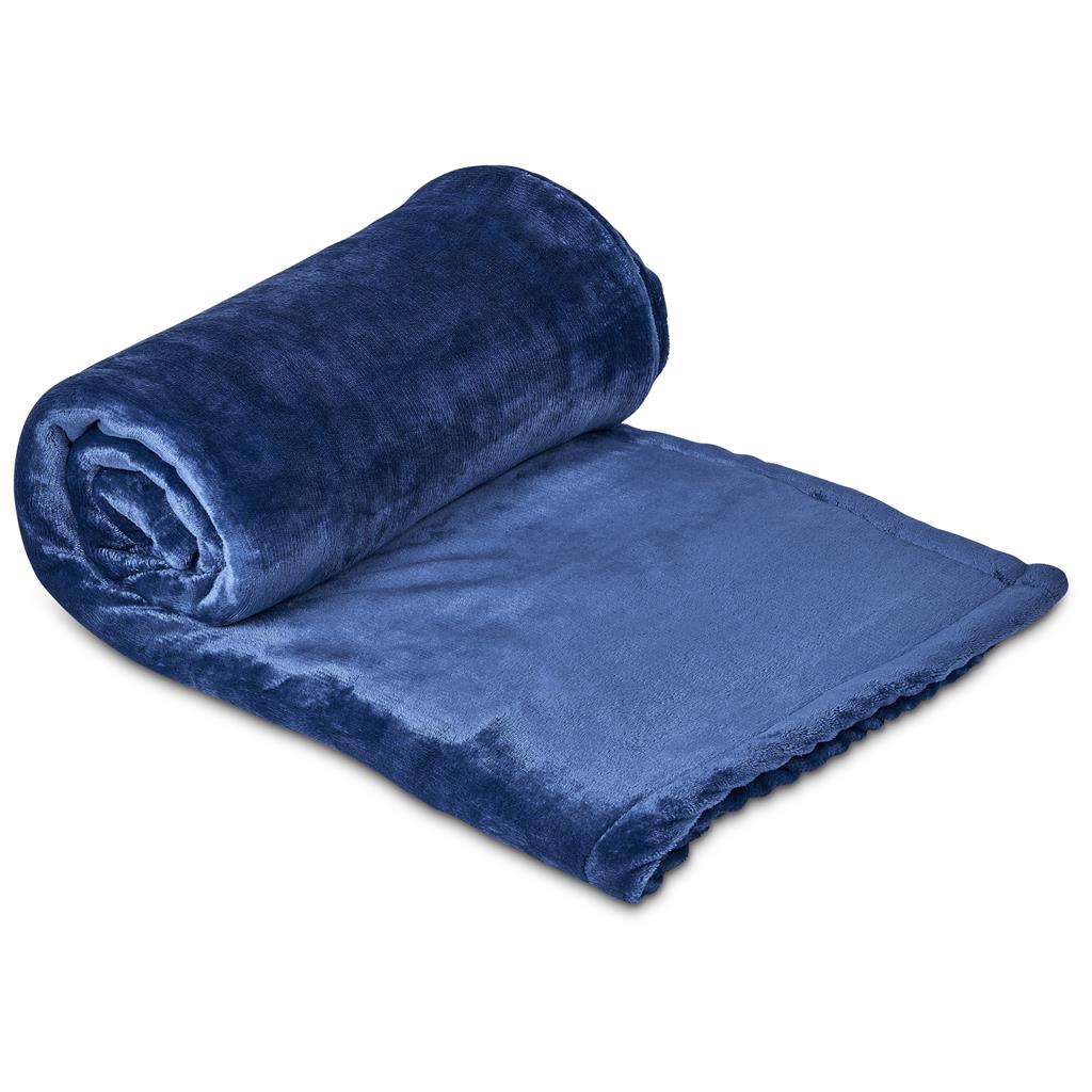 Serendipio Glacial Sherpa Fleece Blanket – Navy