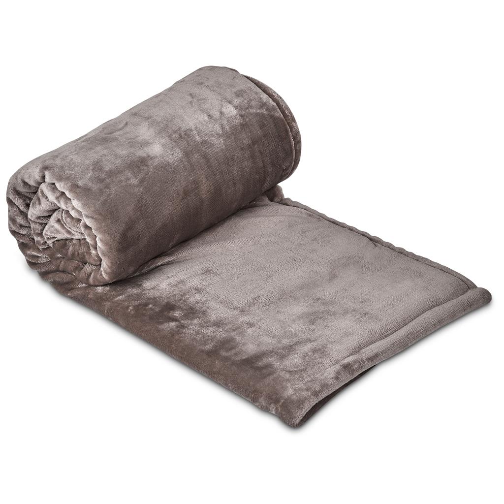 Serendipio Glacial Sherpa Fleece Blanket – Taupe