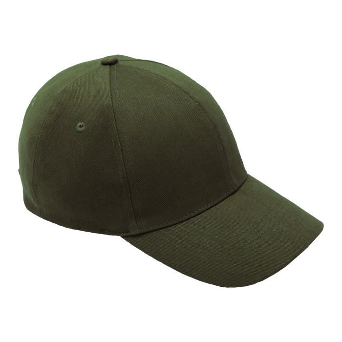 Brushed Cotton 6 Panel Cap - Olive