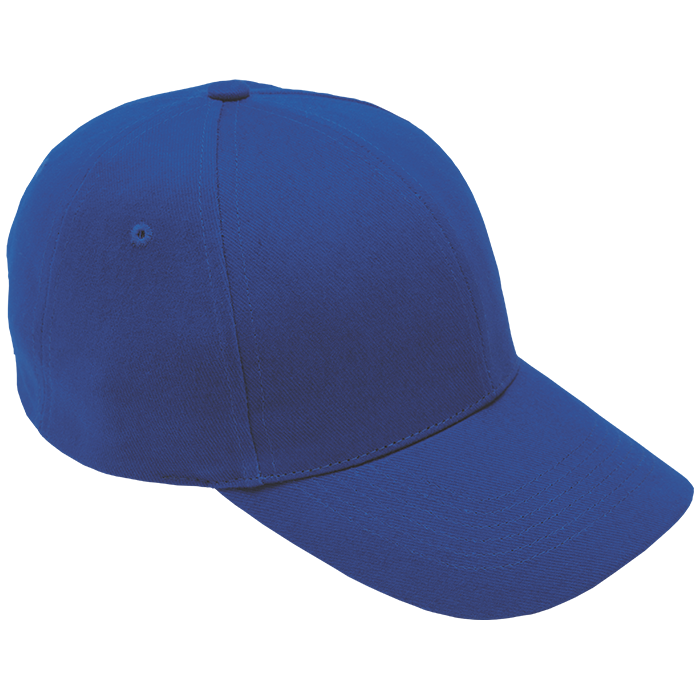 Brushed Cotton 6 Panel Cap - Royal Blue
