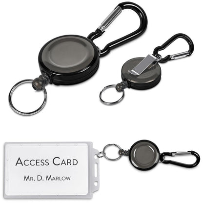 Swipe Retractable Badge Reel with Carabiner