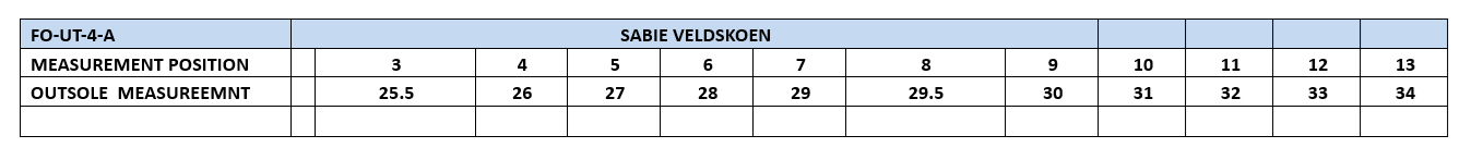 Sabie Veldskoen