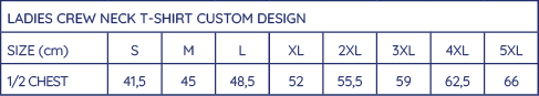 Sublimated ladies Crew Neck T-shirt Custom Design