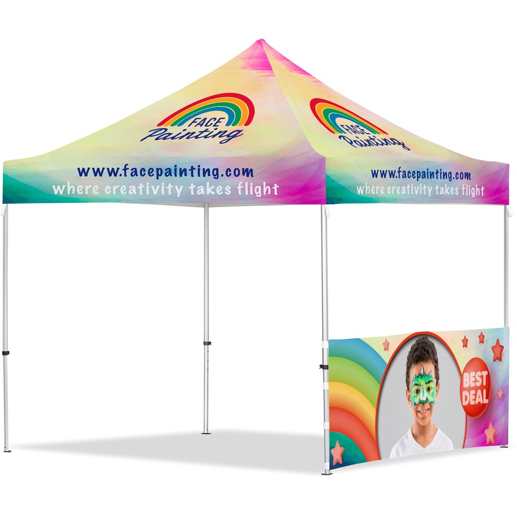 Coated Steel Sublimated Gazebo 3m x 3m - 1 Half-Wall Skin