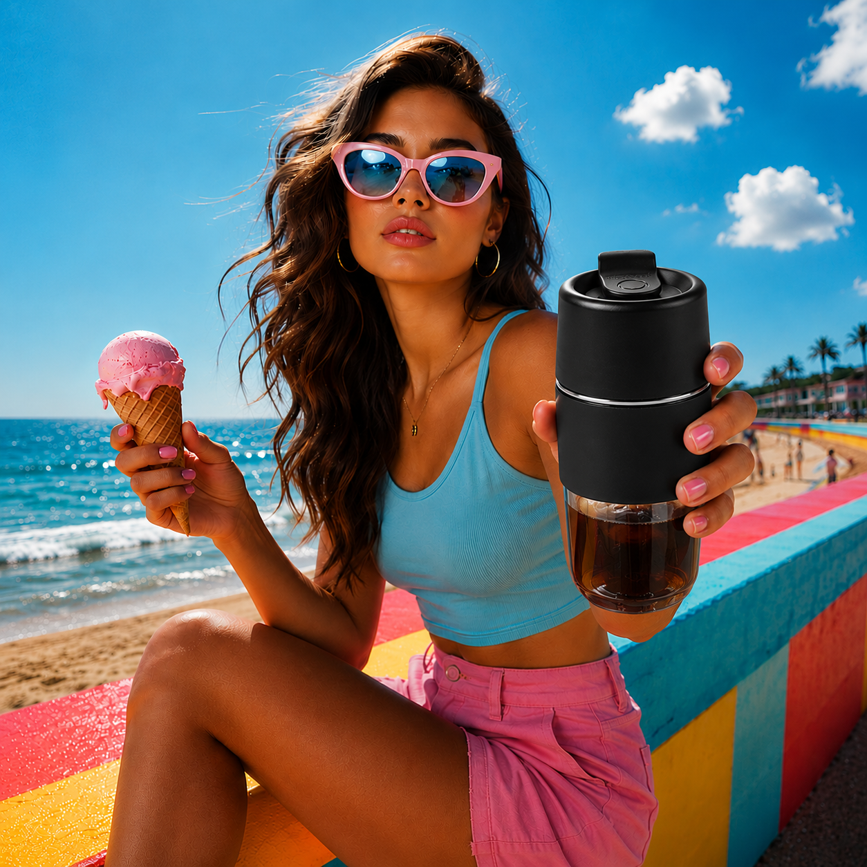 Kooshty Primo Plastic Coffee Tumbler - 400ml