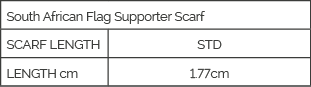 Bok South African Flag Supporter Scarf