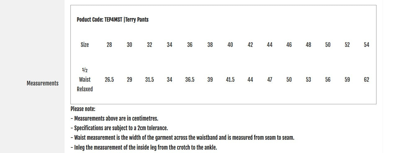 Terry Pants ladies